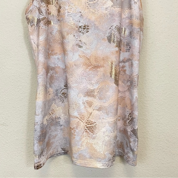 Athleta Gold Marble Print Shanti Gilded Racerback Tank Size Small - Picture 6 of 9
